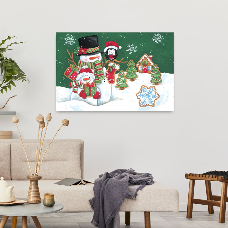 Winter Cookie Village 1 Piece Wrapped Canvas Wall Art, 60.96cm H x 91.44cm W