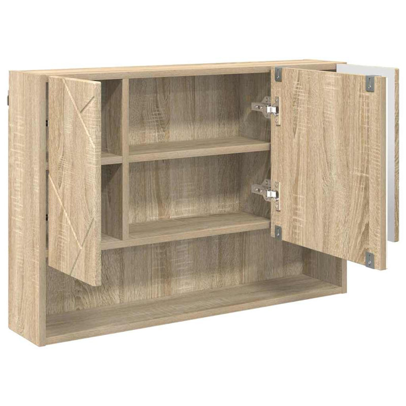 Wall Mounted Required Bathroom Storage Furniture Set, Sonoma Oak