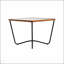 Table basse moderne carrée avec cadre en verre trempé et en métal, alliant design industriel et élégance contemporaine pour tout espace de vie.