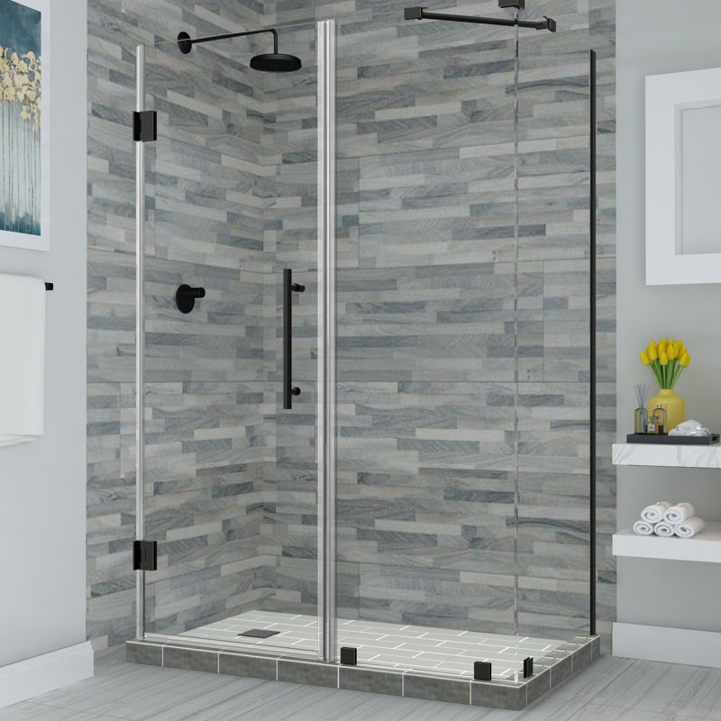 Cabine de douche rectangulaire à charnière 32 po x 72 po Bromley