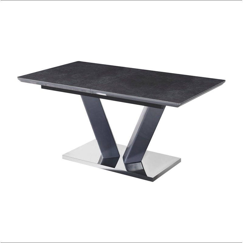 Table de salle à manger moderne et luxueuse 7 pièces avec 6 chaises latérales