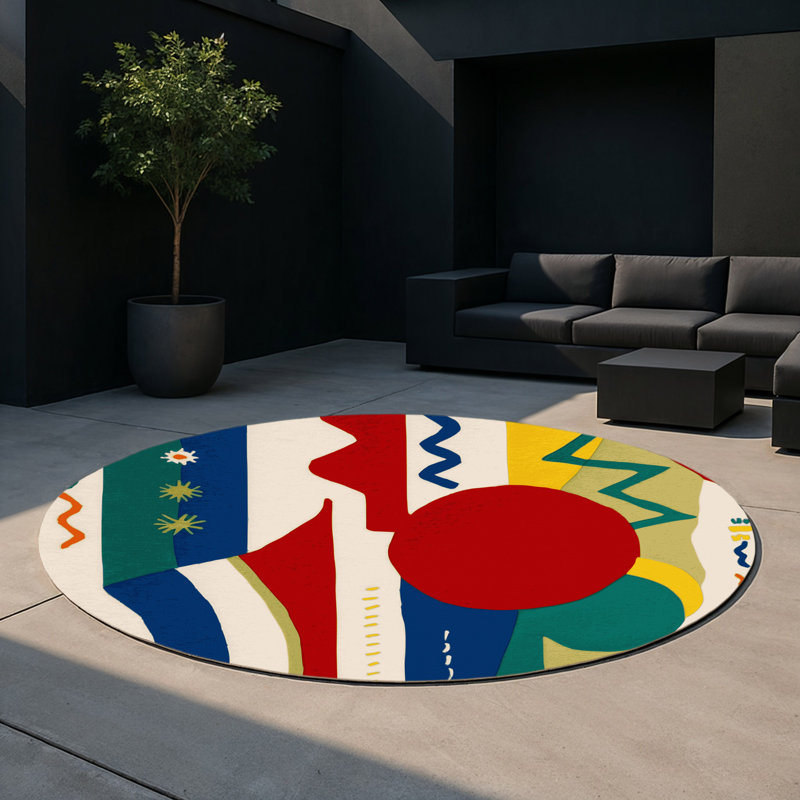 Tapis intérieur et extérieur Peppy, Rond 5 pi