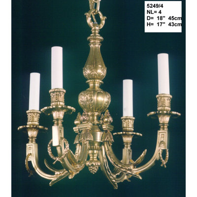 Cowie 4 - Light Candle Style Chandelier