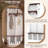 Farmhouse Wooden Hall Tree with Walnut Bench and Storage Cubbies-1241610014
