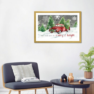 «Merry and Bright Christmas Truck» par Carol Robinson - reproduction