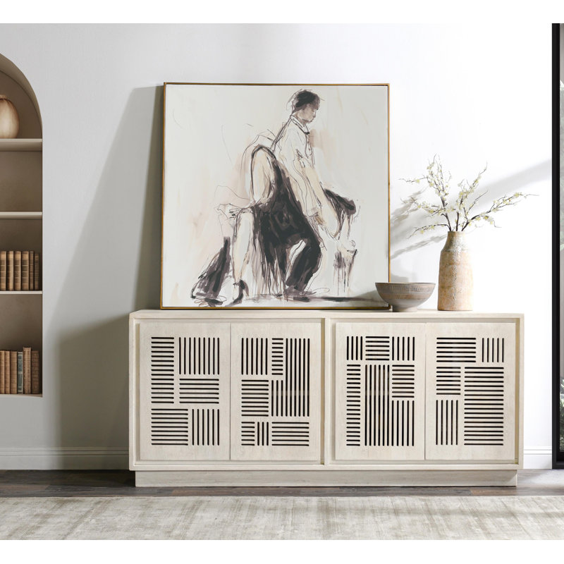 Lila 4-door Mango Wood Buffet Sideboard