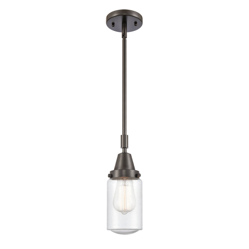 Luminaire suspendu cylindrique à 1 lumière Saroyan, Ampoule non incluse, Bronze huilé