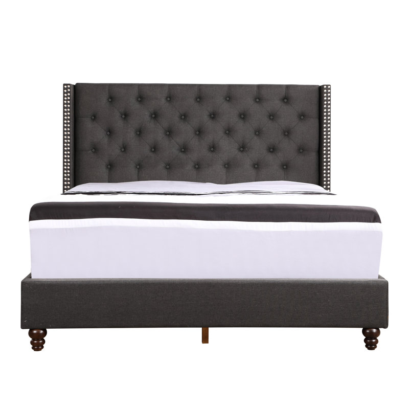 Lit tapissier transitionnel noir Serene Comfort