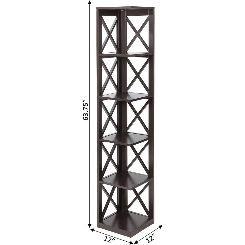 Lillydale 30.48cm W Bookcase, 161.93"H x 30.48"W x 30.48"D