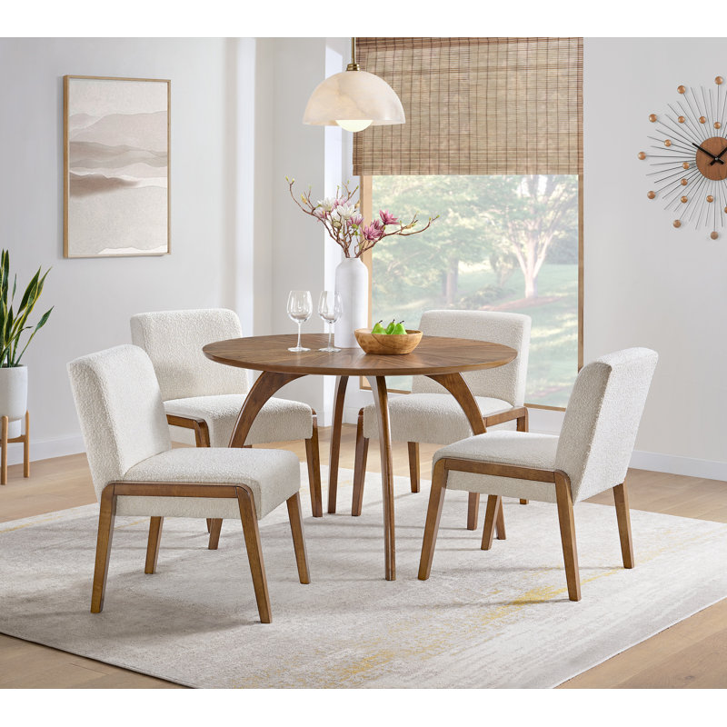 Arshveer 48-Inch Round Wood Dining Table