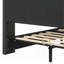 Cadre de lit tapissier grand en cuir, cadre de lit moderne avec tête de lit à oreilles, lit plateforme tapissier avec pied de lit ondulé, sans sommier, noir-1342709884-1342709887
