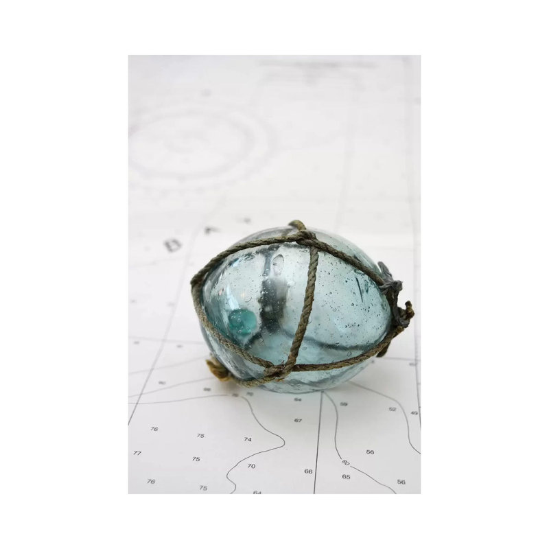 Glass Fishing Float On Chart by Savanah Plank - Wrapped Canvas Gallery-Wrapped Canvas Giclée, 30.48 cm H  x 20.32 cm W