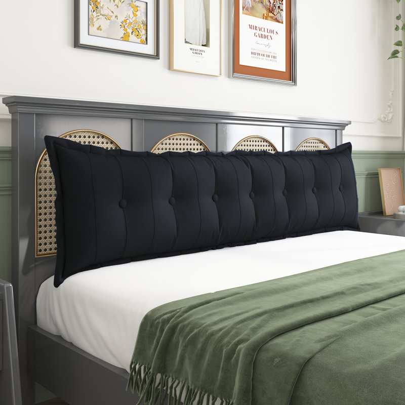 Coussin de tête de lit Sit-up Back Comfort, Très grand lit, Noir