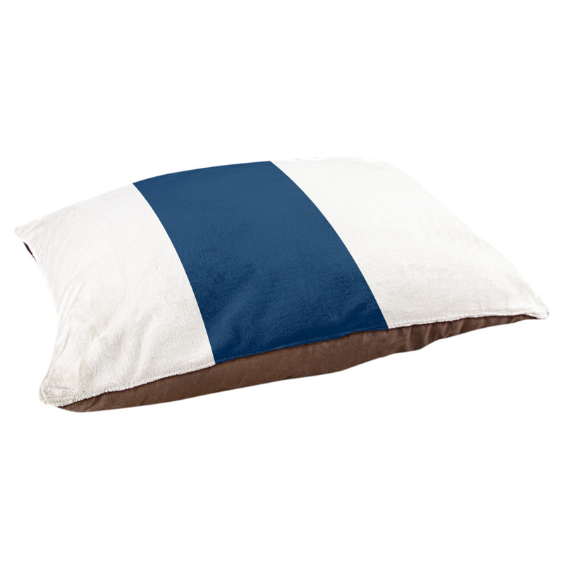 Coussin California, Blanc / Bleu, Grand (l 40 po x P 30 po x H 6,5 po)