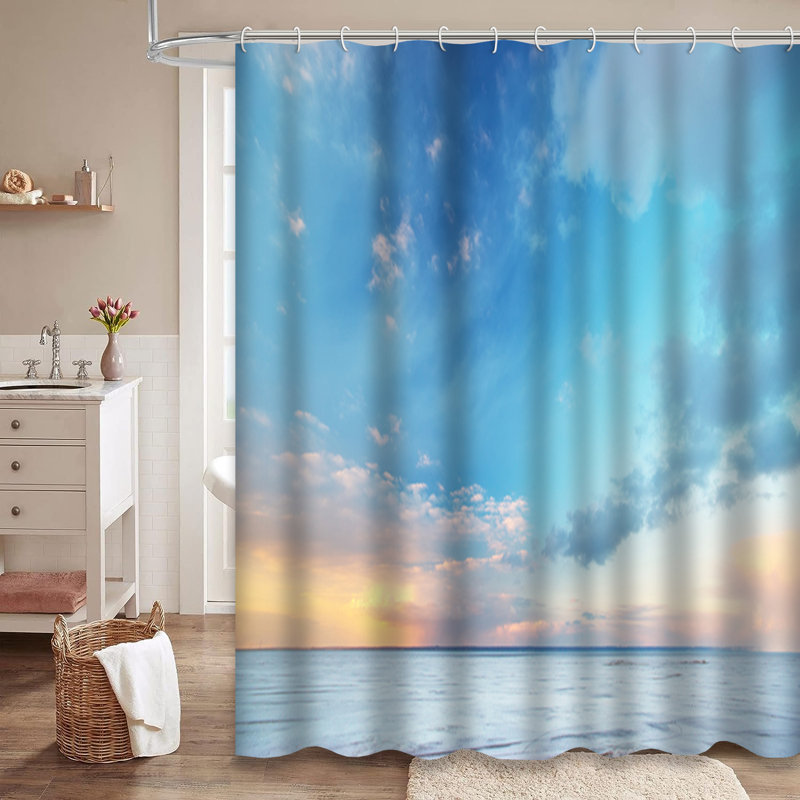 Rideau de douche Sky Sunset, L 72 po x l 78 po