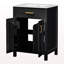 Modern 48-Inch Bathroom Vanity With Ceramic Sink, Soft-Close Doors, Flip Drawer, Double-Layer Door Shelves, Elegant Storage Solution-1331669215