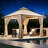 10 Ft. W X 10 Ft. D Steel Patio Gazebo The Soft Roof Gazebos-111986164