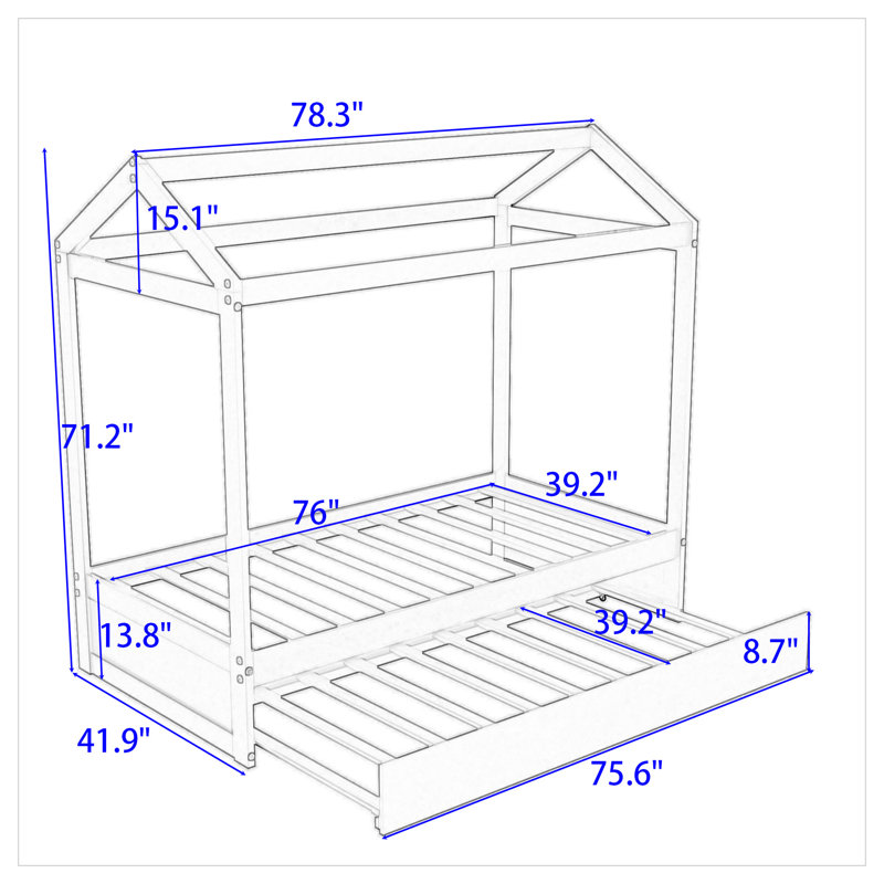 Delf Twin Platform Bed with Trundle