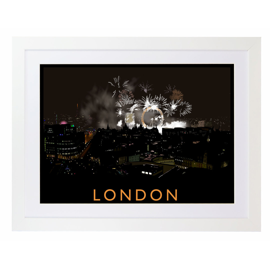 London Fireworks by Richard O'Neil - Graphic Art Print on Paper