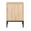 Ensemble de 2 tables de chevet rectangulaires en rotin avec tiroir 2