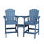 Ensemble de chaises Adirondack d'extérieur en PEHD Wolak avec plateau amovible-88582164