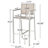 2 Deck Seating Assortments, 29.50", Silver Rust-, Grey Mesh 29.50" Combos,  2