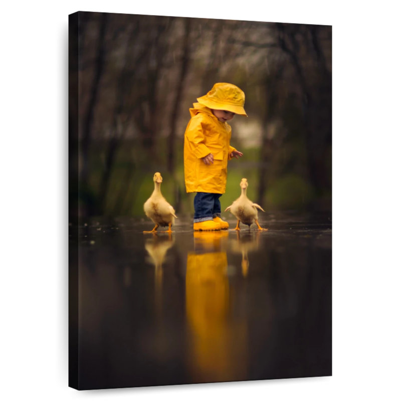 Brampt Boy With Ducks, 51" H x 34" W