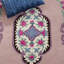 Tapis rose / ivoire en laine touffeté à la main à motif floral Luxembourg-52983289