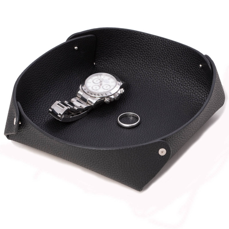 Fraire Leather / Faux Leather Tray, Black