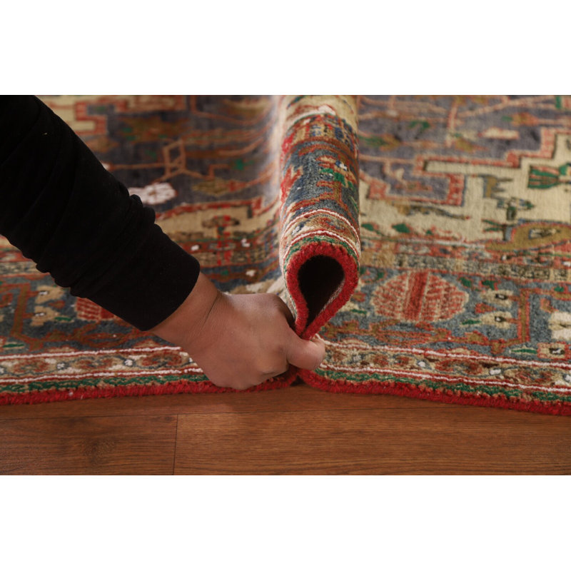 Tapis traditionnel rétro bleu 5 x 5