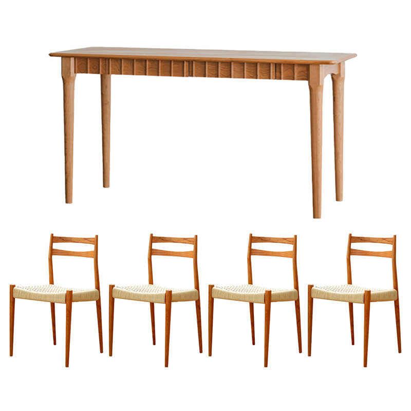 Solid wood refined multi-functional table set, 29.52"H x 55.11"L x 31.49"W