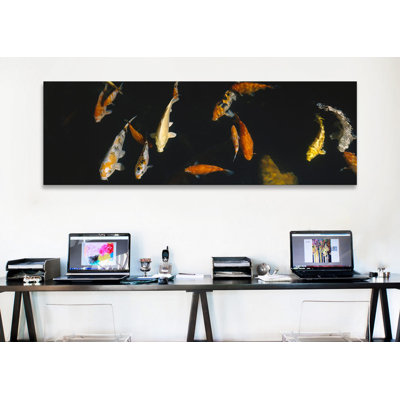 «Japanese Koi Fish in the Capitol Aquarium, Sacramento, California» par Panoramic Images - Estampe numérique sur toile tendue avec châssis