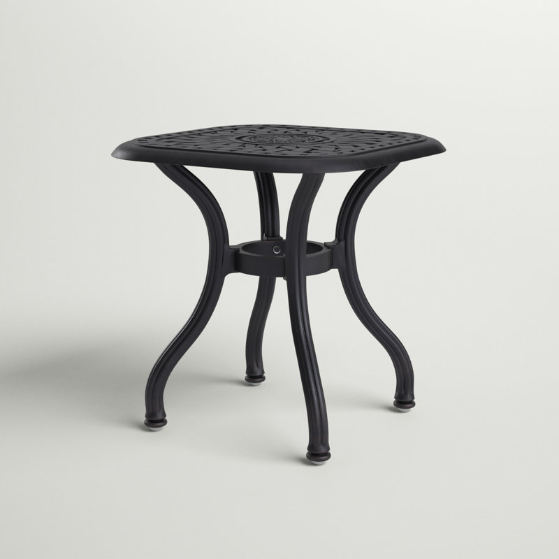Carterville 21" Square End Table, Antique Bronze