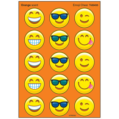 Emoji Cheer/Orange Stinky Stickers