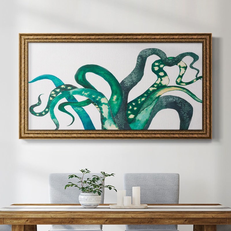 Octo Legs - Reproduction de photo sur toile, H 29 po x l 53 po x P 1 po, Cadre noir