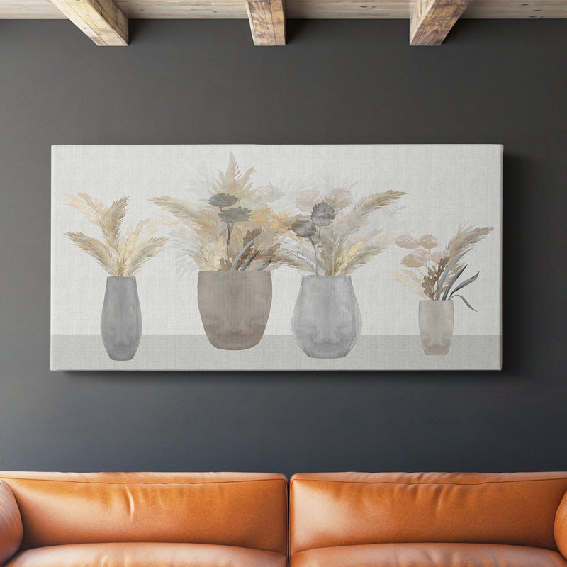 Cattail Still Life- Gallery Wrapped Canvas -Ready to Hang, 16" H x 32" W