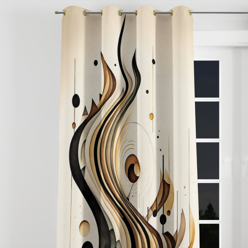 Andreaz - Rideau à oeillets moderne - Velours obscurcissant - 1 panneau, L 52 po x L 108 po, Œillets dorés