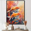 «Orange Coral Marine Koi Fish Magic», impression d'art mural de corail-18699458-257066195