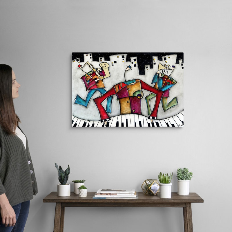 « Jame Silver City Jazz » par Eric Waugh, art graphique sur toile tendue, H 20 po x l 30 po x P 1,25 po