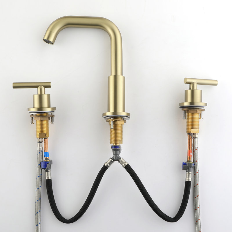 Robinet pour salle de bain à 2 poignées Topcraft, Or brossé