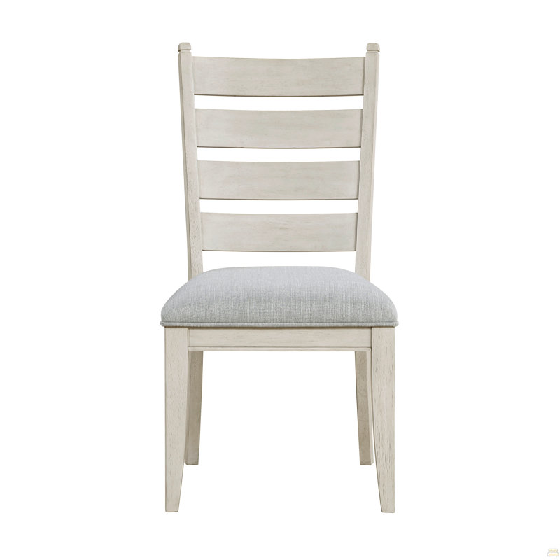Farmhouse Dining Furniture Set Of 2 Side Chairs Antique White Finish Wooden Durable Comfortable Padded Seat