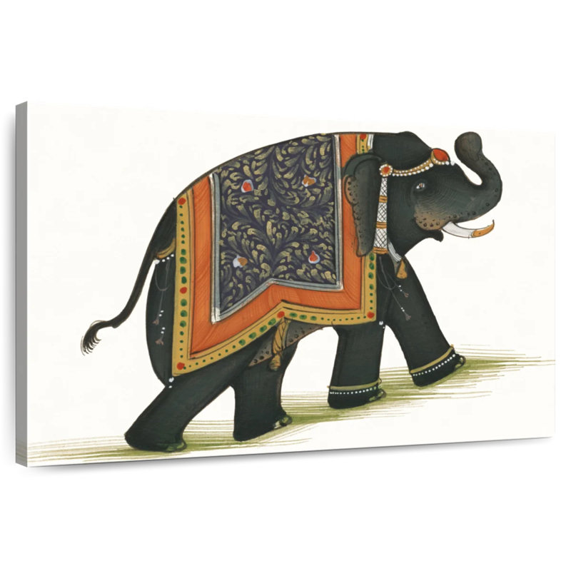 Inde Éléphant I lumière, H 20 po x l 30 po