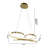 Egremt Gold LED Chandelier With White Acrylic Diffuser-1371388937