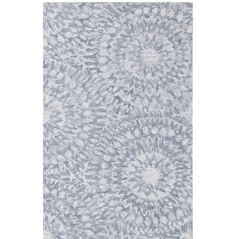 Tapis géométrique en laine et coton touffeté à la main Metro, Rectangle de 5 pi x 8 pi