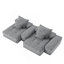 Canapé modulaire surdimensionné moderne avec 2 chaises longues et 2 accoudoirs