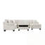 Canapé modulaire en U avec repose-pieds de rangement mobile-130164326