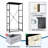 4 Drawer Dresser for Bedroom, Narrow Chest of Drawers, Wooden Top and Study Iron Frame 18"x37.5"-(WxH)