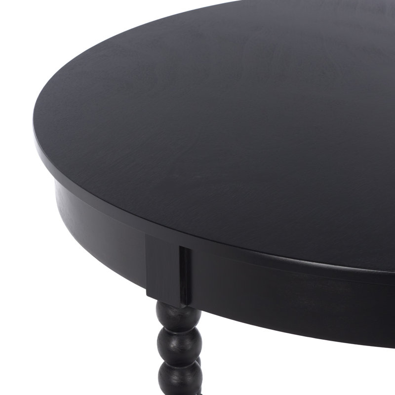 Table de salle à manger Or bis, Noir mat