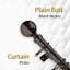 Waloo Premium-Quality Adjustable Plain Metal Curtain Rod for Heavy Room Darkening Panels (with Finials)-1057802736-1057802732
