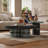 Italian round marble coffee table set